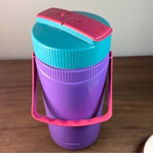 Vintage 1990s Thermos Purple Pink Teal Half Gallon Water Jug Retro USA